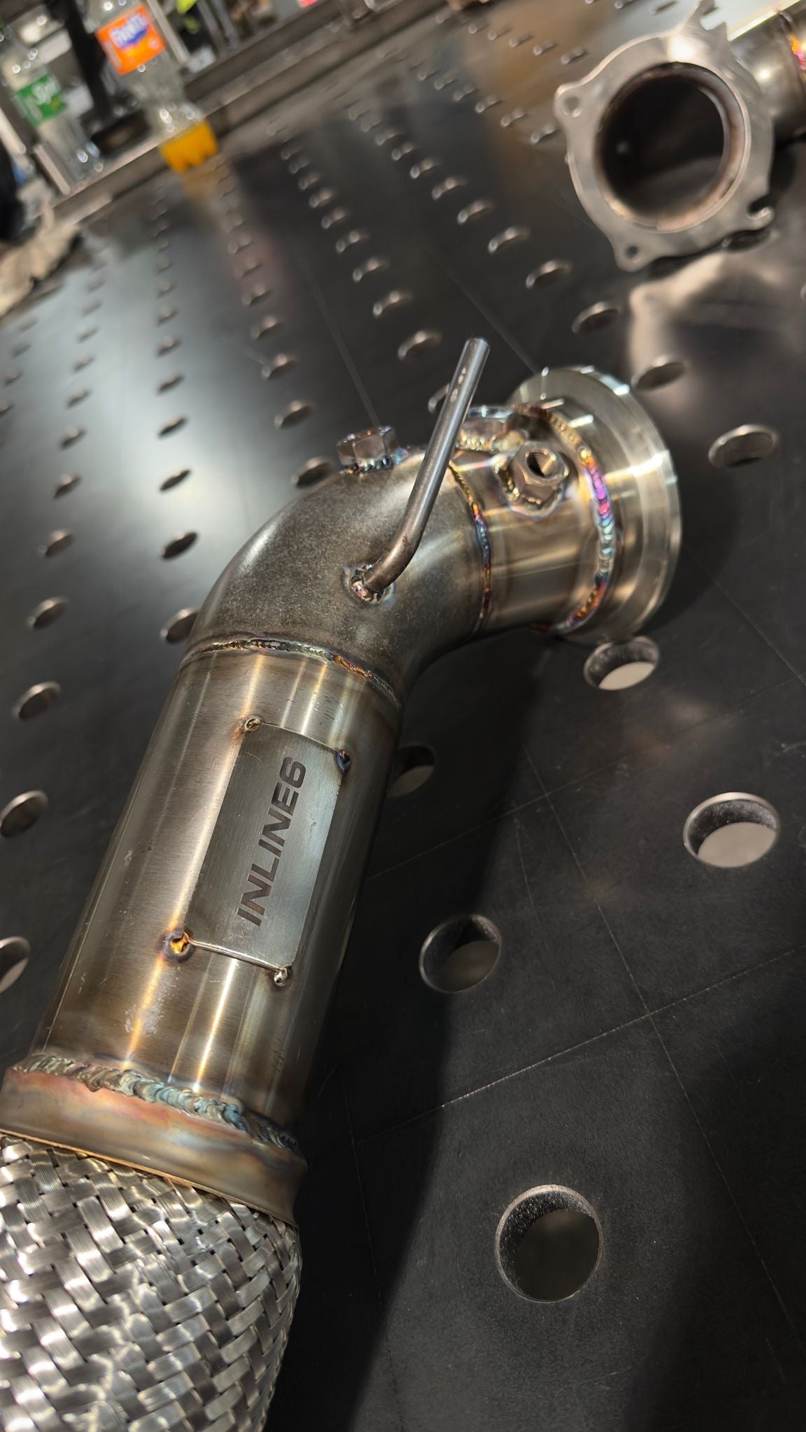 I6- Handgeschweißte Edelstahldownpipe M57